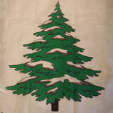 Winter cover with pine tree print, 0.8 x 1 metre